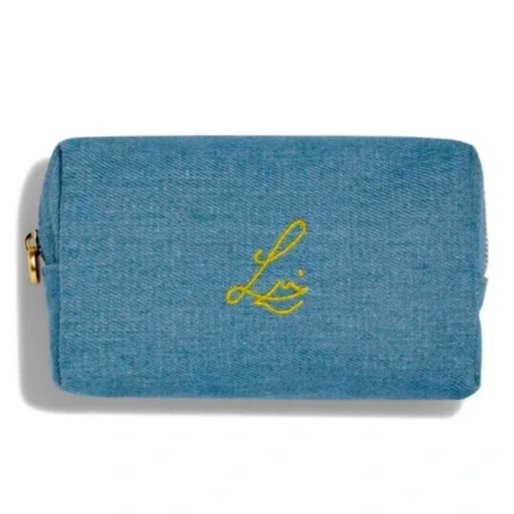 Lisa Eldridge limited edition blue denim pouch from 2024 NWT